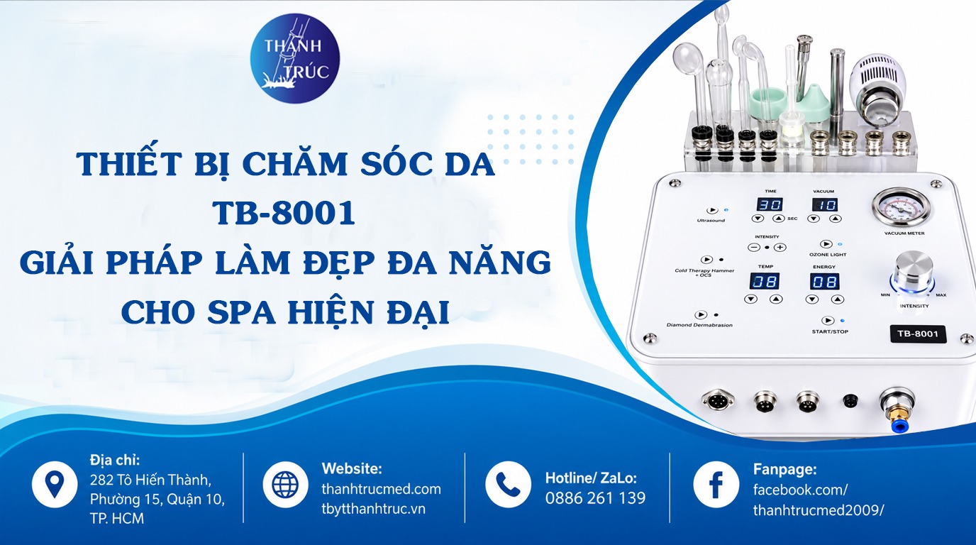 Thiết bị chăm sóc da TB-8001 giải pháp làm đẹp đa năng cho spa hiện đại