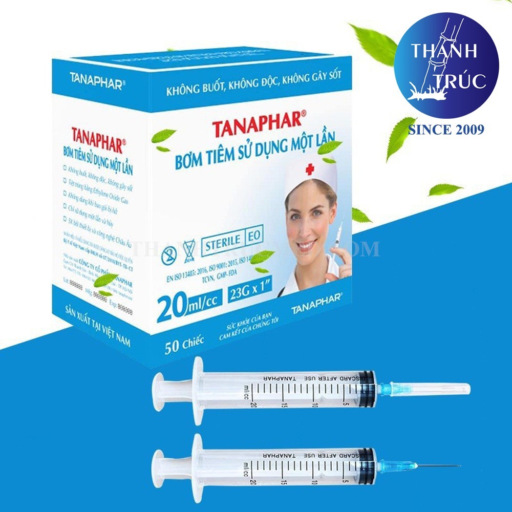 Bơm tiêm sử dụng 1 lần Tanaphar - Vô trùng, an toàn