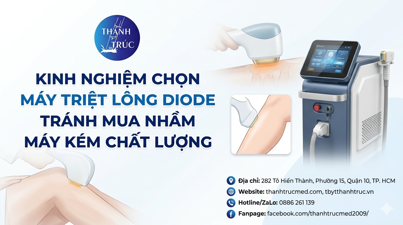 Kinh nghiệm chọn máy triệt lông Diode tránh mua nhầm máy kém chất lượng