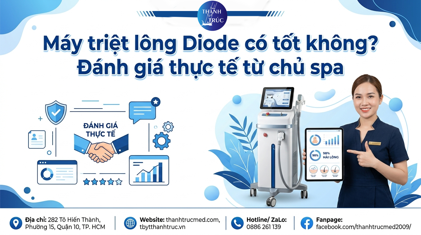 Máy triệt lông Diode có tốt không? Đánh giá thực tế từ chủ spa
