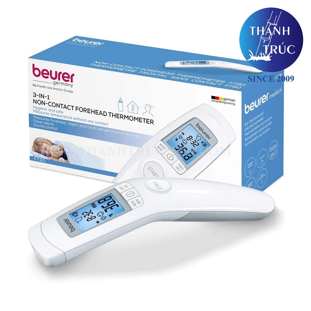 Nhiệt kế điện tử Beurer FT90 - Đo không tiếp xúc chuẩn Đức