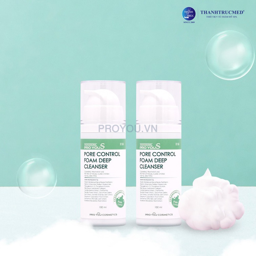 Pore Control Foam Deep Cleanser PRO YOU S - Bọt rửa mặt kiểm soát nhờn & se khít lỗ chân lông